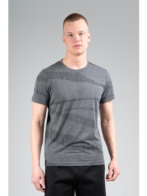 Maraton Regular Erkek Bisiklet Yaka  Siyah T-shirt