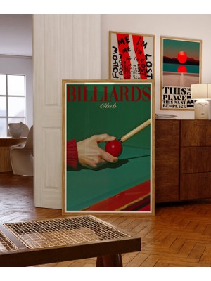 Ninastore Bilardo Kulübü Retro Baskı: 70'ler Psychedelic Duvar Sanatı (Dijital Indirme)