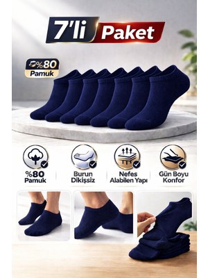 Baff 7'li Pamuklu Unisex Görünmez Çorap