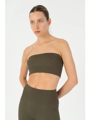 Maraton Slimfit Kadın Askısız  Haki- Bra