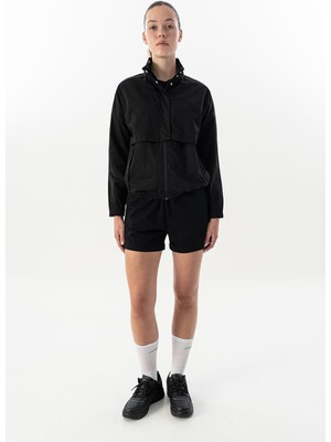 Maraton Comfort Kadın Dik Yaka  Siyah- Ceket