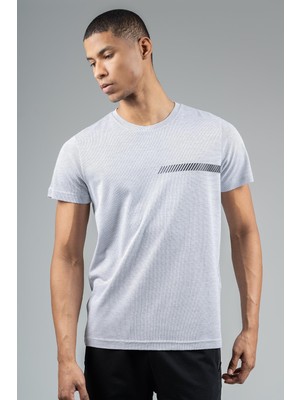 Maraton Regular Erkek Bisiklet Yaka  Beyaz T-Shirt