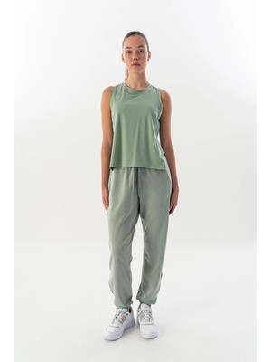 Maraton Regular Kadın Bisiklet Yaka  Açık Yeşil Atlet