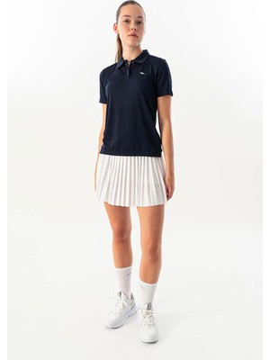 Maraton Regular Kadın Polo Yaka  Navy T-Shirt