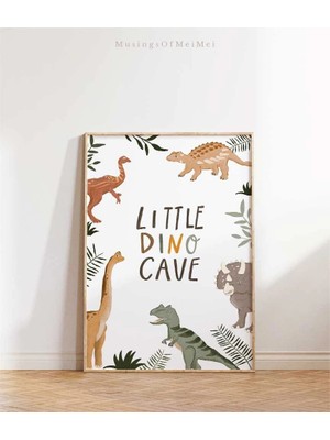 Ninastore Çocuk Odası Tabelası/ Küçük Dinozor Mağarası/ Yazdırılabilir Duvar Sanatı/ Sınıf Sanat Baskıları/ Di
