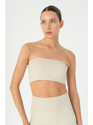 Maraton Slimfit Kadın Askısız  Bej- Bra