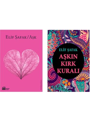 Elif Şafak Aşk Pembe + Aşkın Kırk Kuralı 2 Kitap (Cep Boy)