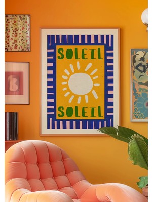 Ninastore Soleil Güneş Posteri: Eklektik Maksimalist Sanat Baskısı