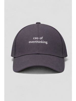 SF Collection Unisex Ceo Of Overthinking Baskılı Spor Şapka – Ayarlanabilir Pamuklu Cap Günlük Kombin Şapkası