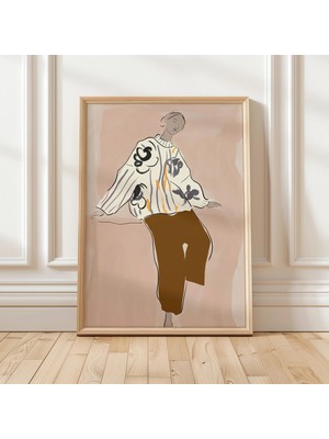 Ninastore Çiçek Desenli Gömlek Sanat Baskısı: Moda Duvar Dekoru (Anında Dijital Indirme)