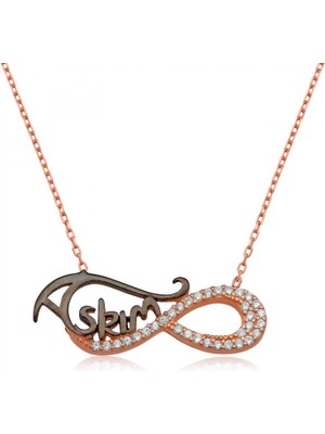 Marsilyan 925 Ayar Gümüş Sonsuz Aşkım Yazılı Kadın Gümüş Kolye PT2610865 (72)