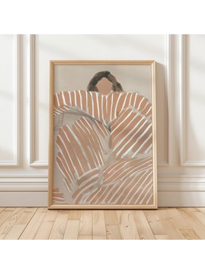 Ninastore Minimalist Figür Sanatı Baskısı: Nötr Çizgiler/ Modern Ev Dekorasyonu (Dijital Indirme)