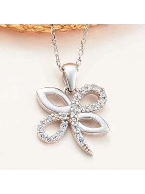 Marsilyan 925 Ayar Gümüş Yusufçuk Kadın Kolye T7958 (72)