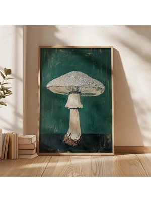 Ninastore Mantar Sanat Baskısı: Neşeli Orman Botanik Illüstrasyonu (Dijital Indirme)