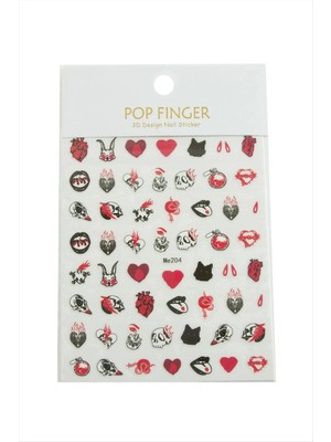 Renklime Kalp Kuru Kafa Tattoo Dövme Sticker