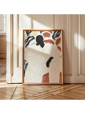 Ninastore Soyut Figür Sanat Baskısı: Boho Silüet Duvar Dekoru (Dijital Indirme)