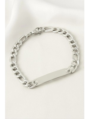 Renklime Künye Çelik Bileklik (Isim Yazılabilir) 3,5 cm