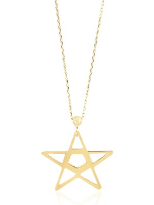 Gekas Kuyumculuk 14 Ayar Altın Yıldızlı Kolye