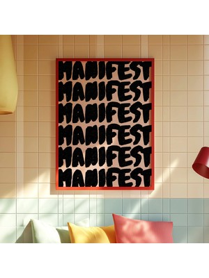 Ninastore Manifest Tipografi Baskısı: 70'ler Retro Duvar Sanatı (Dijital Indirme)