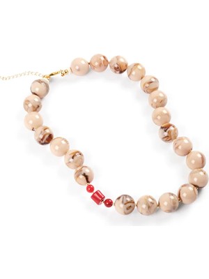 Faik Sönmez Doğal Taş Görünümlü  Kolye S26KLY017