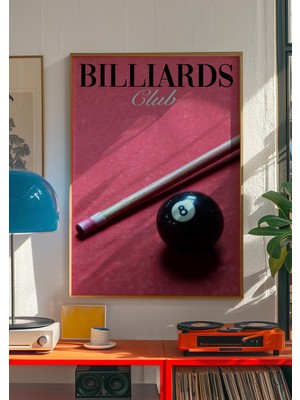 Ninastore 8 Top Baskısı/ Retro Bilardo Duvar Sanatı/ Şanslısın Posteri