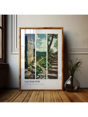 Ninastore Lyke Wake Yürüyüş Meydan Okuması Baskısı: Yorkshire Dales Doğa Yürüyüşü Sanatı