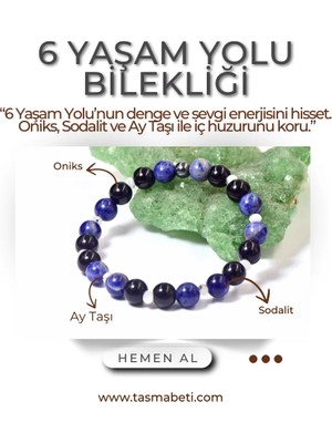 Doğaltaş 6 Yaşam Yolu Bilekliği – Denge, Sorumluluk ve Sevgi Enerjisi