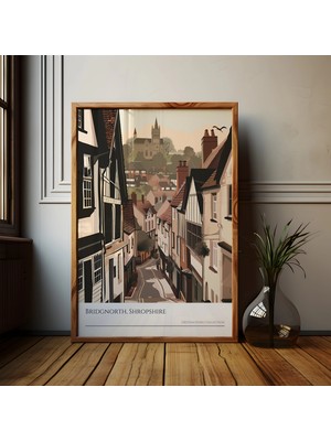 Ninastore Bridgnorth Shropshire Tepeleri Posteri: Ingiltere Seyahat Sanatı