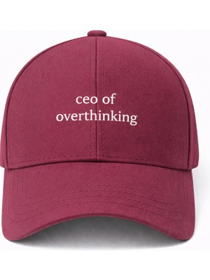 SF Collection Unisex Ceo Of Overthinking Baskılı Spor Şapka – Ayarlanabilir Pamuklu Cap Günlük Kombin Şapkası