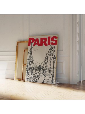 Ninastore Paris Seyahat Posteri/ Retro Paris Baskısı/ Trendi Duvar Sanatı/ Eyfel Kulesi Dijital Baskısı/ Öğren