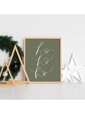 Ninastore Noel Sanatı / Ho Ho Ho Noel Tabelası / Yazdırılabilir Duvar Sanatı / Boho Noel Tabelaları / Dijital