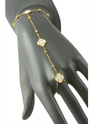 Renklime Çiçek Taşlı Lüks Çelik Şahmeran