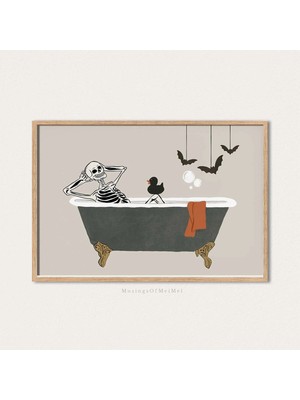 Ninastore Cadılar Bayramı Banyo Tabelası/ Yazdırılabilir Duvar Sanatı/ Cadılar Bayramı Baskıları/ Komik Banyo