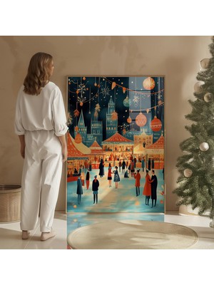 Ninastore Retro Noel Pazarı Baskısı: Yüzyıl Ortası Tatil Duvar Sanatı (Dijital Indirme)