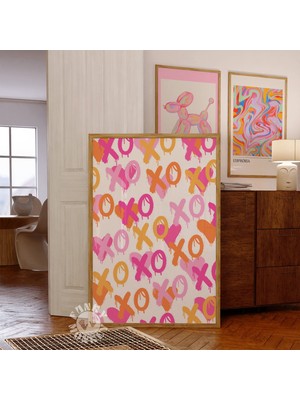 Ninastore Xo Kalp Dijital Baskı/ Retro Y2K Estetiği/ Dopamin Posteri/ Şık ve Trend Duvar Sanatı/ Grafiti Baskı