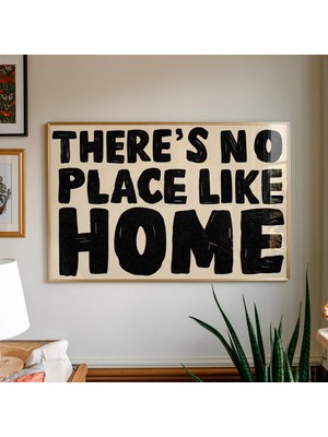 Ninastore "ev Gibi Bir Yer Yok" Baskısı: Cesur Tipografi Duvar Sanatı/ Rahatlatıcı Alıntı Posteri/ Minimalist