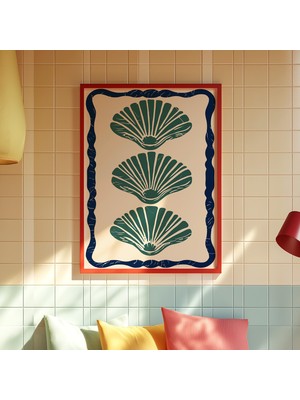 Ninastore Vintage Deniz Kabuğu Baskısı: Sahil Evi Için Retro Kıyı Sanatı (Dijital Indirme)