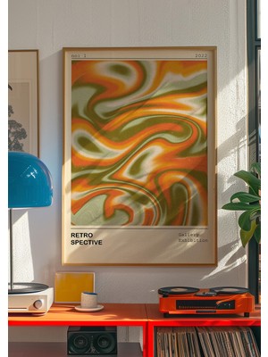 Ninastore 70'ler Psikedelik Gradyan Sanat Baskısı: Retro Kitsch Duvar Dekoru