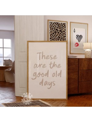 Ninastore Eski Güzel Günler Temalı Nötr Duvar Sanatı Baskısı / Trend Dijital Baskı / Retro Poster Estetiği / Ş