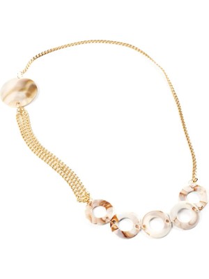 Faik Sönmez Taşlı Zincirli Kolye S26KLY011