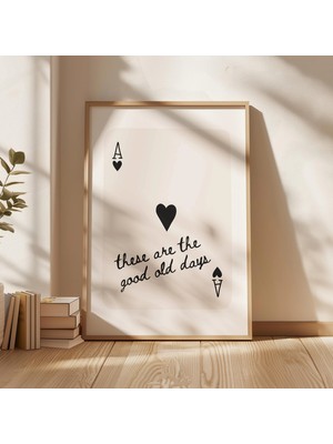 Ninastore Eski Güzel Günler Temalı Şık Duvar Sanatı / Retro Oyun Kartı Posteri / Preppy Poster / Yazdırılabili