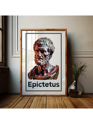 Ninastore Epiktetos Stoacı Sanat Baskısı: Renkli Felsefi Duvar Sanatı