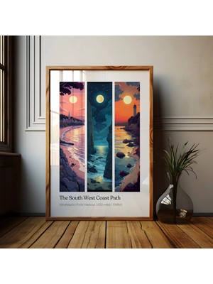 Ninastore Güneybatı Sahil Yolu Posteri: Minehead'den Poole'a/devon Baskısı