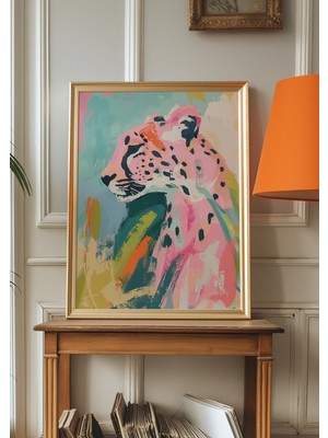 Ninastore Matisse Kaplan Sanat Baskısı: Eklektik Kitsch Pembe Duvar Dekoru