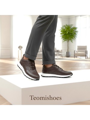 By Barretti Kahverengi Yandan Motifli Tırtıklı Taban Sneaker