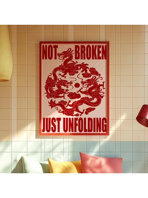 Ninastore Kırmızı Ejderha Sanat Baskısı: Asya Mitolojisi/ Eklektik Maksimalist Dekor (Dijital Indirme)