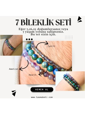 Doğaltaş Numerolojik 7'ler Için Bileklik Seti – Sezgi, Spiritüel Derinlik ve Zihinsel Netlik