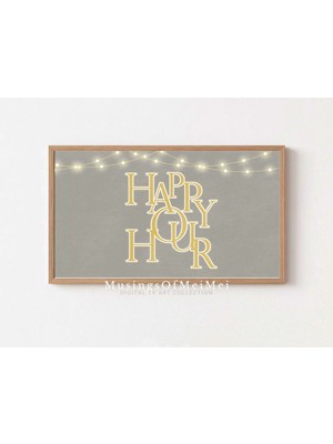 Ninastore Samsung Tv Çerçeve Sanatı / Mutlu Saatler Tv Sanatı / Yılbaşı Partisi Süslemeleri / Mutlu Yeni Yıl T