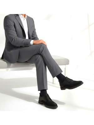 By Barretti Siyah Nubuk Kopçalı Loafer