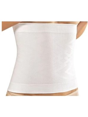 Liyuza Beyaz Kadın Dikişsiz Bel Korse - 770